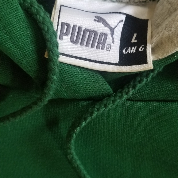 Puma Hooded Sweatshirt 90s Running Green - Picture 3 of 5